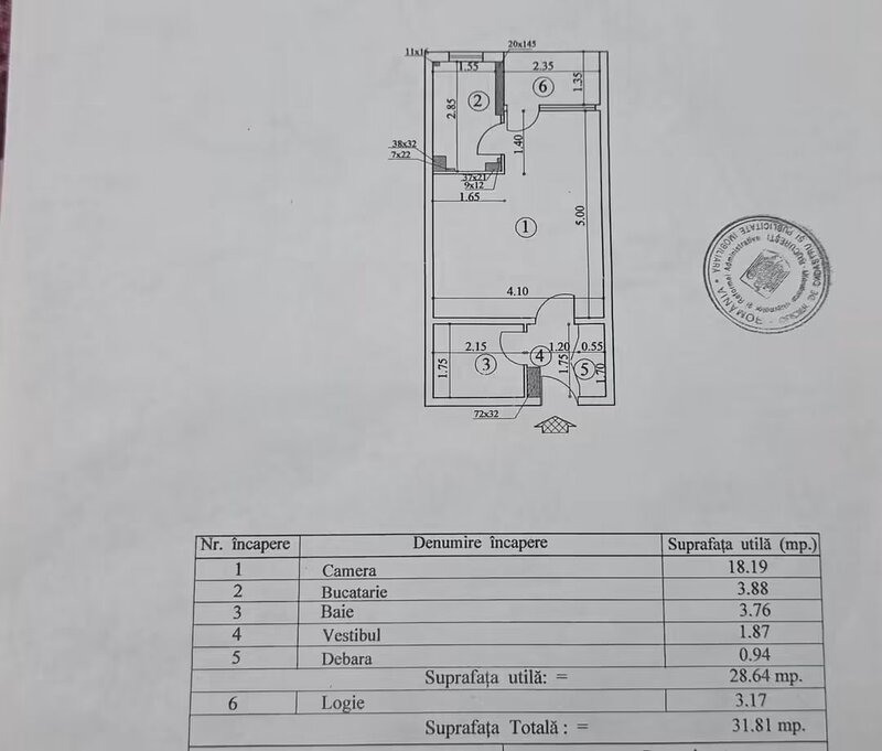 Garsoniera renovata, mobilata si utilata, 32 mp, zona Dr Taberei – Favorit